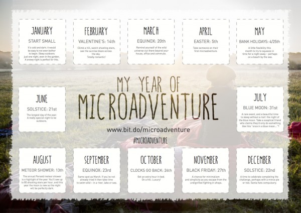 Microadventure calendar